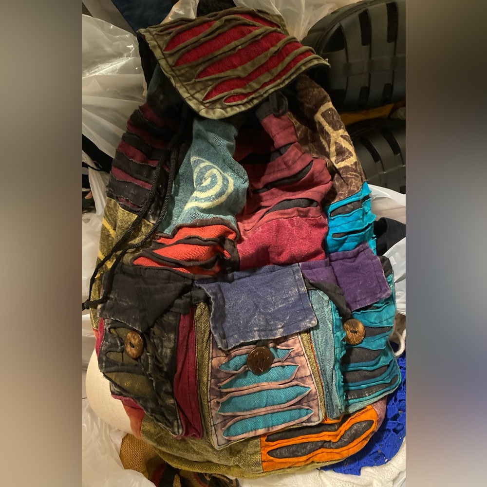 Multicolor Patchwork Backpack - image 1